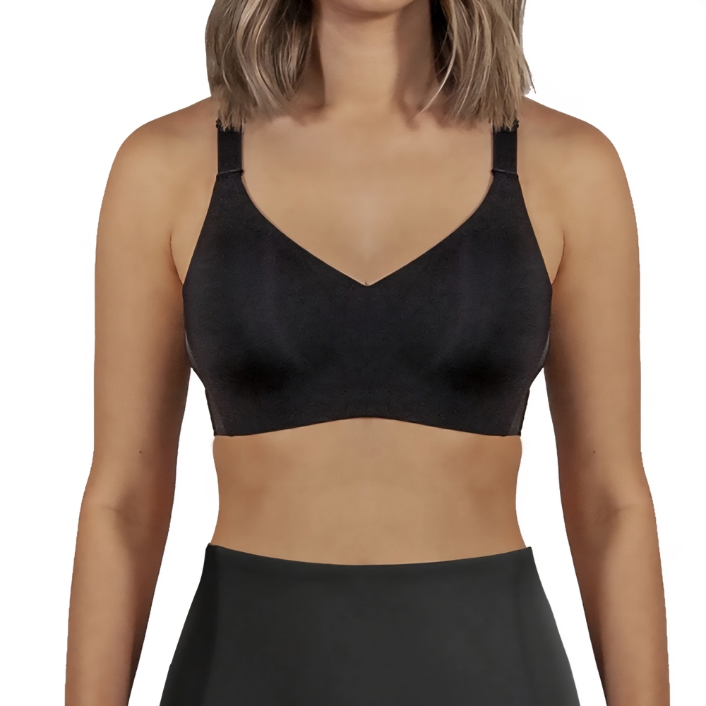 Avia Seamless Black Wireless Sports Bra